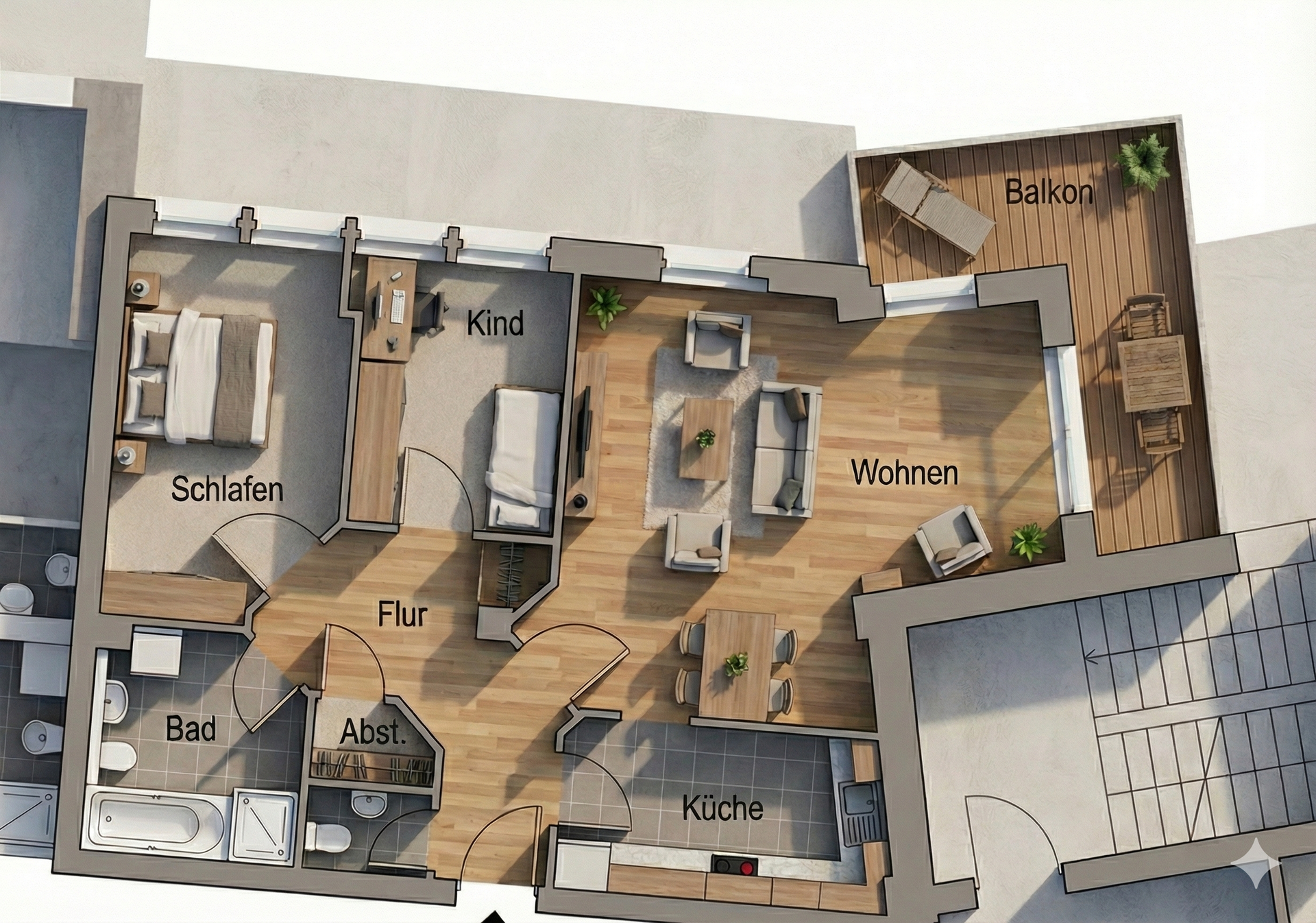 Grundrissskizze grafisch